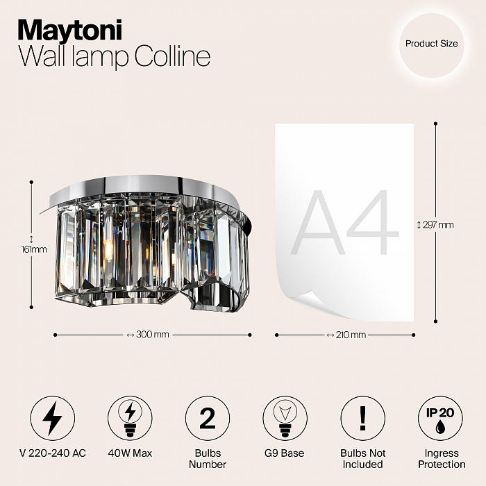 Бра Maytoni MOD083WL-02CH
