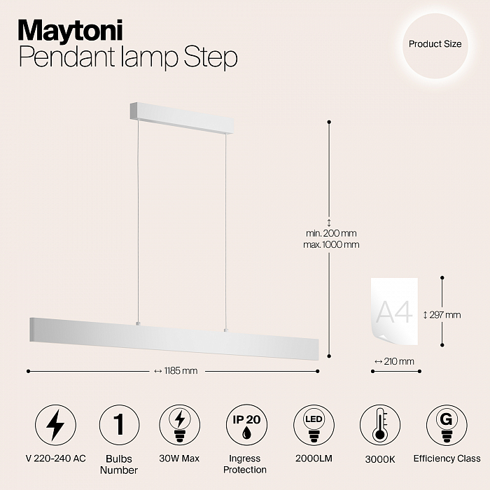 Светильник Maytoni P010PL-L30W